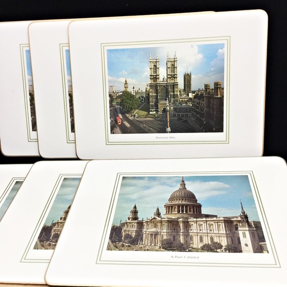 Cloverleaf Dining Set Of 6 Vintage Placemats London Views Poshmark